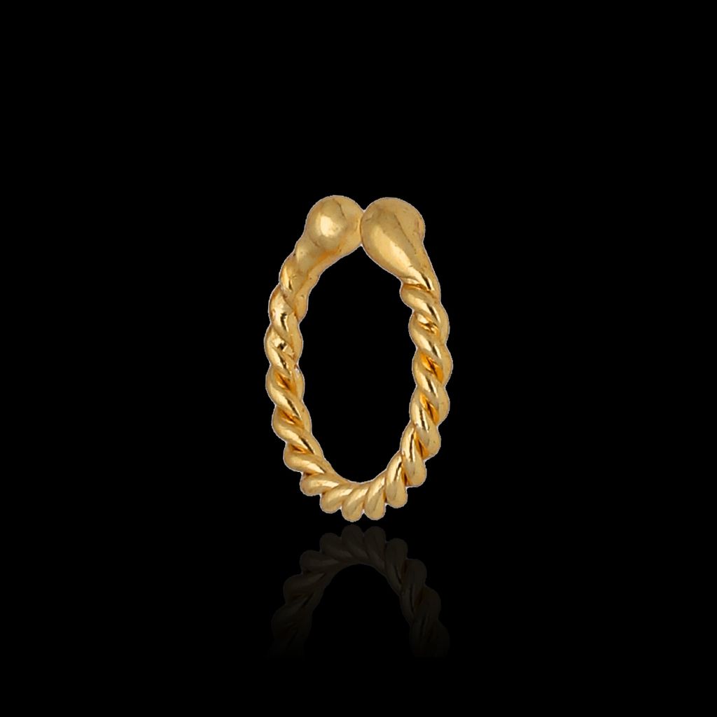 Clip Ons (Press) Nose Ring in Gold finish - KIR6GO