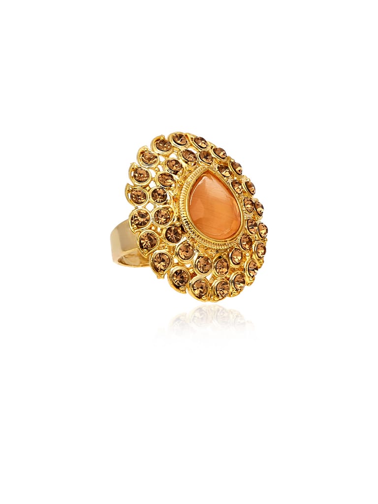 Traditional Finger Ring in Gold finish - PPW16848