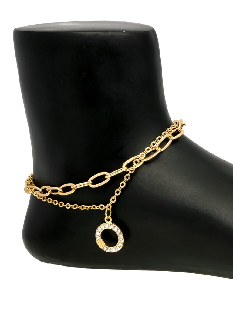 Western Loose Anklet in Gold finish - CNB32337