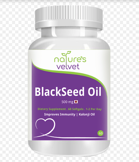 nature's velvet Black seed Oil 500mg, 60 softgels - pack of 1