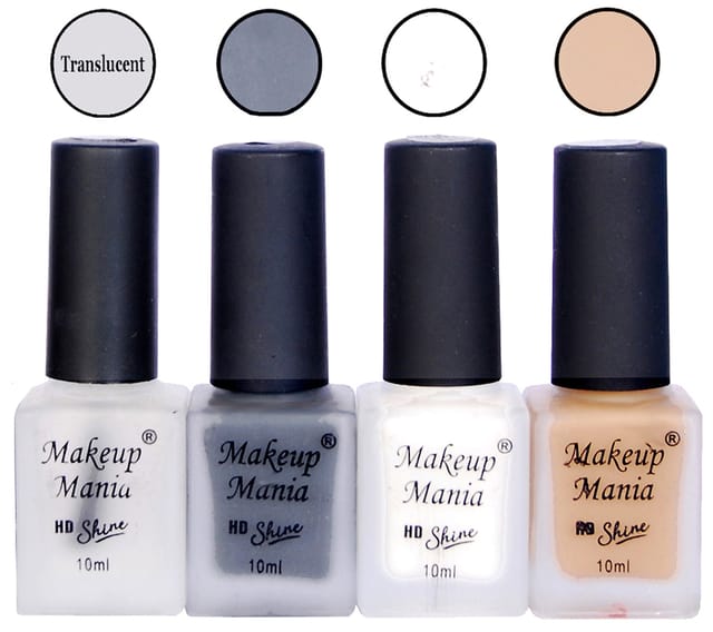 Makeup Mania Nail Polish Combo, Matte Nail Paint Set of 4 Pcs x 10ml each, Nail Polish Set (441)