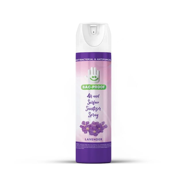 BAC-PROOF AIR AND SURFACE SPRAY SANITIZER WITH LAVENDER FRAGRANCE (250 ML)