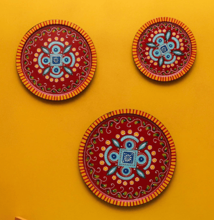 MDF Wooden Painted Plates