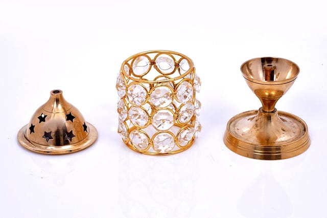 Inspiration World Akhand Diya Brass Table Diya (Height: 10 inch)