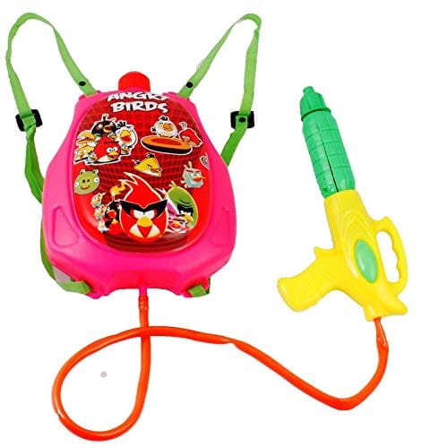 Caracal Toys Holi Water Gun with High Pressure Holi Pichkari with Back Holding Tank, Holi 3.5 litres - Tank Red Material ABC Plastic
