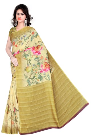 CHLAMYS PRESENTS Women's SOFT COTTON Digital Printed Saree{5.50 mtr} with Blouse Piece{0.80 mtr}.