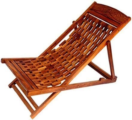 Shilpi Seasoned Sheesham Wooden (Indian Rosewood) Easy Garden/Lawn Foldable Chair. Be The First to Review This Item