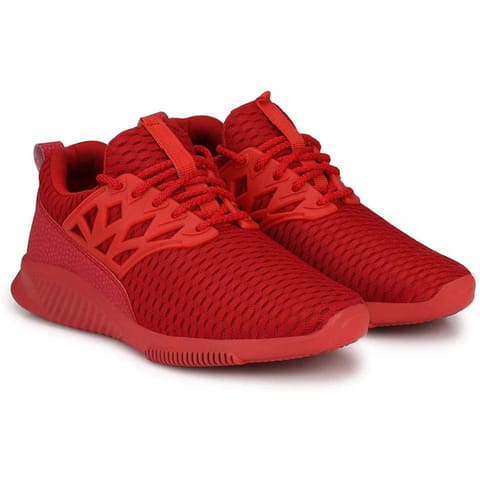Men Red Color Mesh Material  Casual Sports Shoes