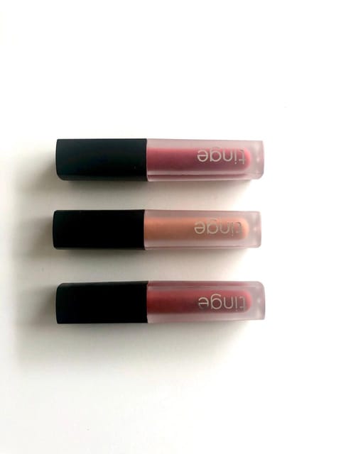 Liquid Matte Lipstick, Ticket to Anywhere, Set of 3, Naked, Book of Love, Bare (Gloss)