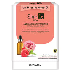 Skin Fx Anti-Aging and Revitalizing  Women Serum Mask Combo Pack of 6