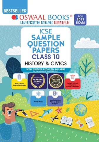 Oswaal ICSE Sample Question Papers Class 10 History & Civics Book (Reduced Syllabus for 2021 Exam)