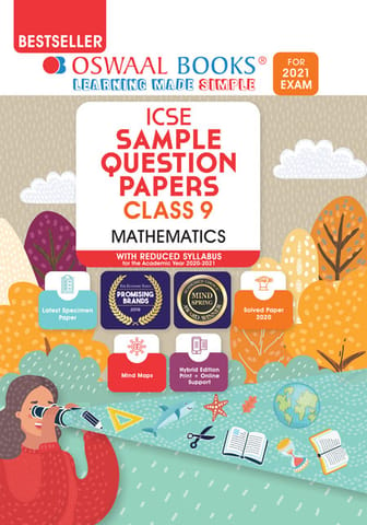 Oswaal ICSE Sample Question Papers Class 9 Mathematics Book (Reduced Syllabus for 2021 Exam)