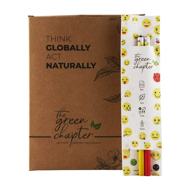 Green Chapter Emoji Theme 2 Seed Pencils in Plantable Pack