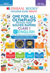 One for All Olympiad Previous Years Solved Papers, Class-1 English Book (For 2022 Exam)