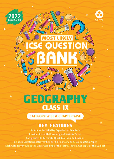 Most Likely Question Bank for Geography: ICSE Class 9 for 2022 Examination