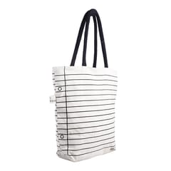 Canvas Tote Bag Sturdy for Children and Teenagers with Thin Black and White Striped Tote Bag (Monochrome)