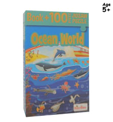 Pegasus Games & Puzzles Ocean World - Book + 100 Pieces Jigsaw Puzzle