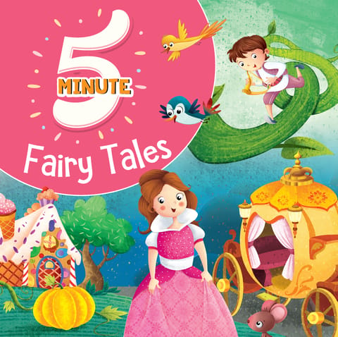 5 Minute Fairy Tales - Premium Quality Padded & Glittered Book Hardcover