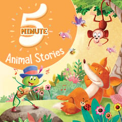 5 Minute Animal Stories - Premium Quality Padded & Glittered Book Hardcove
