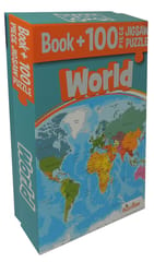 Pegasus Games & Puzzles World - Book + 100 Pieces Jigsaw Puzzle