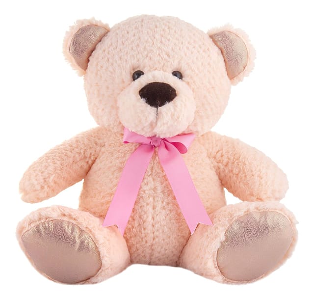 Mirada Sitting Teddy Bear With Ribbon Soft Toy
