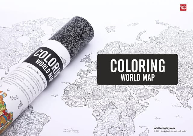 Unik Play Colouring World Map