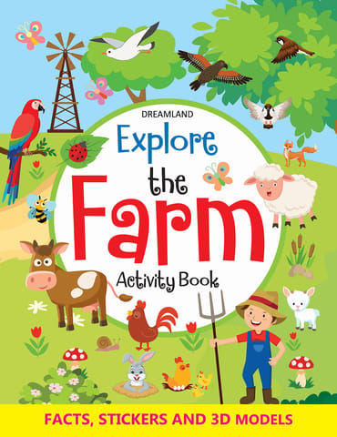 Dreamland Explore the Farm Activity Book with Stickers and 3D Models