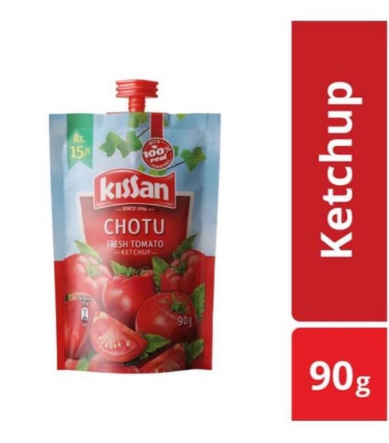Kissan Tomato Ketchup, 130gm Pouch