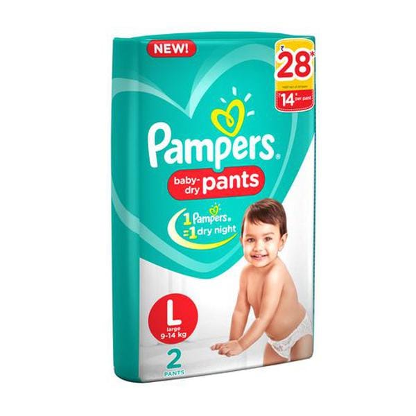 Pampers Pants Large, 2Pc
