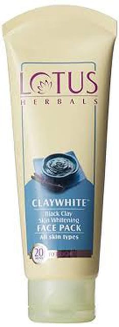 Lotus HerbalsClaywhite Black Clay Skin Whitening Face Pack 60 gm