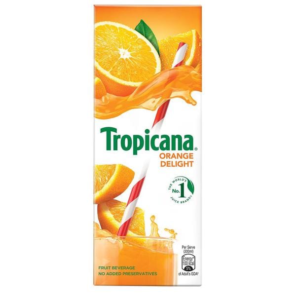 Tropicana - Orange Delight Fruit Juice, 200ml