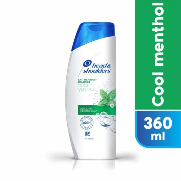 Head & Shoulders Anti-Dandruff Shampoo Cool Menthol Cools And Energizes Scalp 340Ml