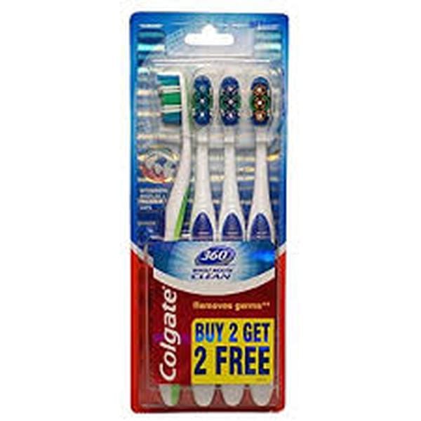 Colgate Tooth Brush 360 Visible White Med 2+2