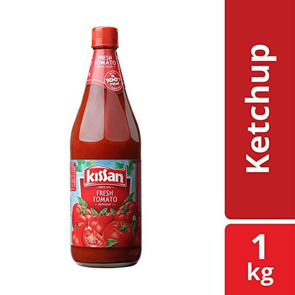 Kissan Tomato Ketchup, 1kg Bottle