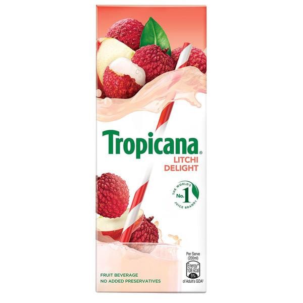 Tropicana - Litchi Delight Fruit Juice, 200ml