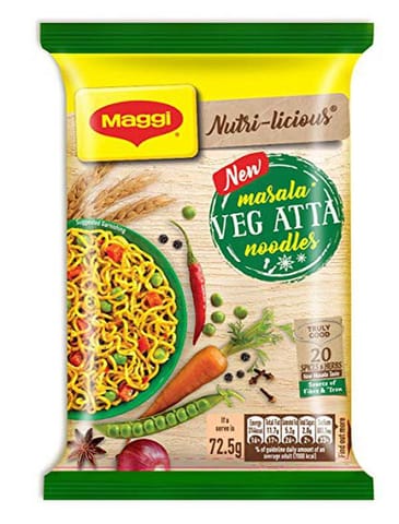 maggi veg masala atta noodles, 72.5 gm