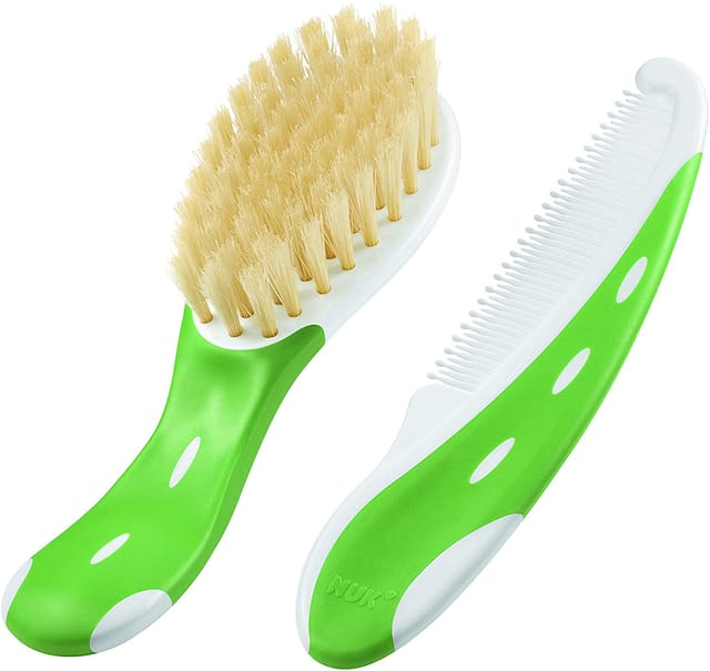 Nuk Baby Hairbrush With Comb - Green