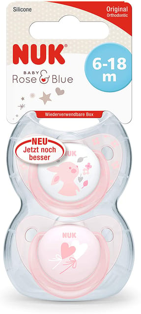 Nuk Trendline Baby Rose Soother 6-18M - 2Pcs