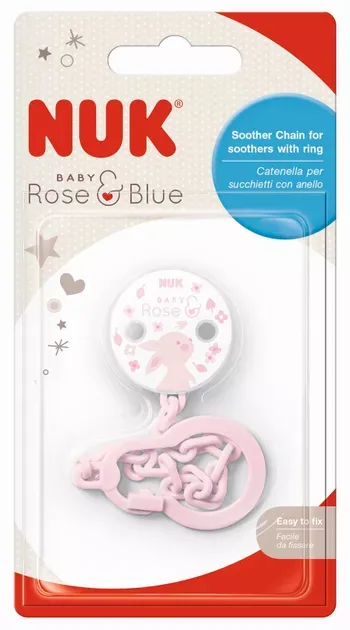 Nuk Soother Chain Baby Rose