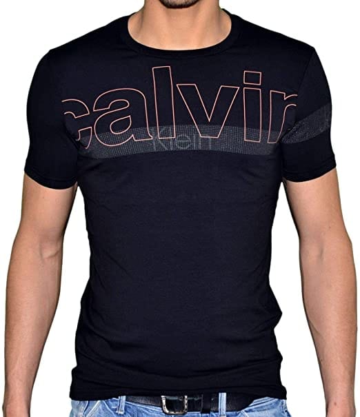 Calvin Klein Black Round Neck T-Shirt For Men Body Fit