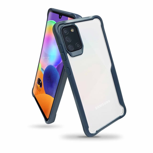 O Ozone Bumper Case For Galaxy A31 Transparent Cover, Xtreme Series [ Support Wireless Charging ] Slim Lightweight TPU Case [ Raised Bezel Protection ][ Designed for Samsung Galaxy A31 Case ] - Blue