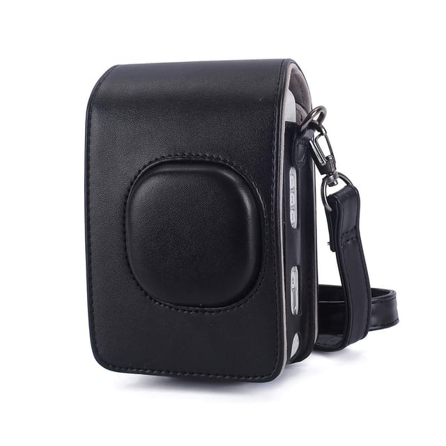 Ozone PU Leather Travel Case Replacement for Fujifilm Instax Mini Liplay Hybrid Instant Camera - Black