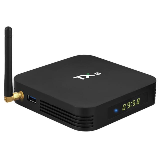 Wownect TX6-H Android TV Box H6 Quad-Core Cortex A53 [4GB RAM 64GB ROM] with 5G Support WIFI Bluetooth Full HD 3D 4K 6K Smart Android TV Box [Supports Miracast]