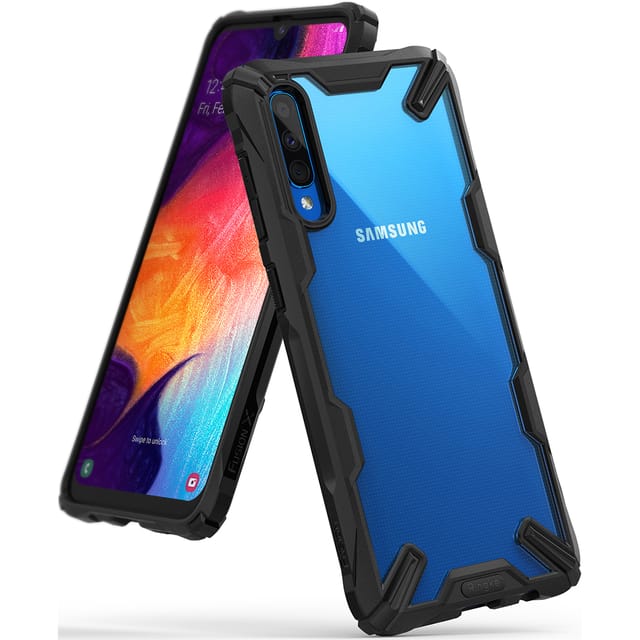 Ringke Cover for Samsung Galaxy A30s / A50 / A50s Case Hard Fusion-X Ergonomic Transparent Shock Absorption TPU Bumper [ Designed Case for Galaxy A30s / A50 / A50s ] - Black