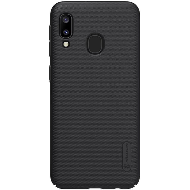 Nillkin Galaxy A20E Case Mobile Cover Super Frosted Shield Hard Phone Cover with Stand [ Slim Fit ] [ Designed Case for Samsung Galaxy A20E ] - Black