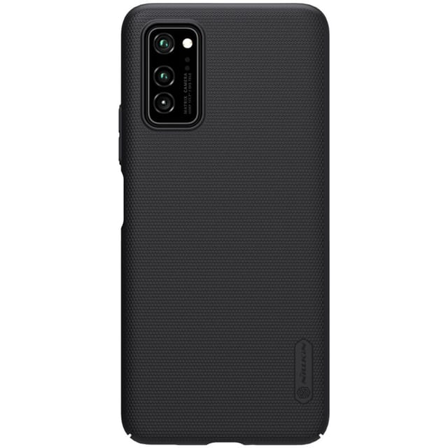 Nillkin Huawei Honor View 30 Case Mobile Cover Super Frosted Shield Hard Phone Cover with Stand [ Slim Fit ] [ Designed Case for Huawei Honor View 30 / V30 ] - Black