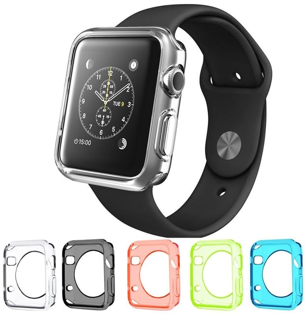 O Ozone Colorfull 5 in 1 Case for Apple Watch 40mm Series 4, Series 3 Protective Apple Watch Cover [5 Color Combination Pack ] [Transparent TPU Case ]
