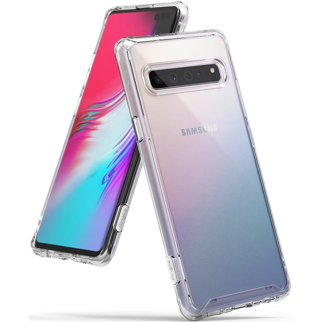 Ringke Fusion Galaxy S10 5G Case Shock Absorption Transparent Tough Impact Alleviation Technology Raised Bezel Shield Cover [ Designed For Samsung Galaxy S10 5G ] - Clear