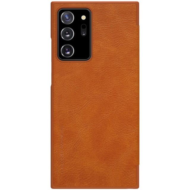 Nillkin Samsung Galaxy Note 20 Ultra Case, Qin Leather Series [With Card Holder] Stylish Cover Durable Slim PU Leather Flip Wallet Case For Galaxy Note 20 Ultra - Brown
