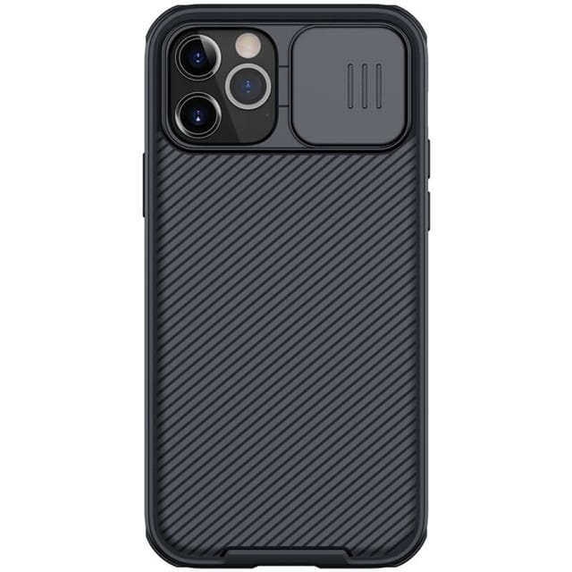 Nillkin Case for iPhone 12 / 12 Pro Cover Hard CamShield with Camera Slide Protective Cover [ Perfect Design Compatible with Apple iPhone 12 / iPhone 12 Pro (6.1 Inch) ] - Black